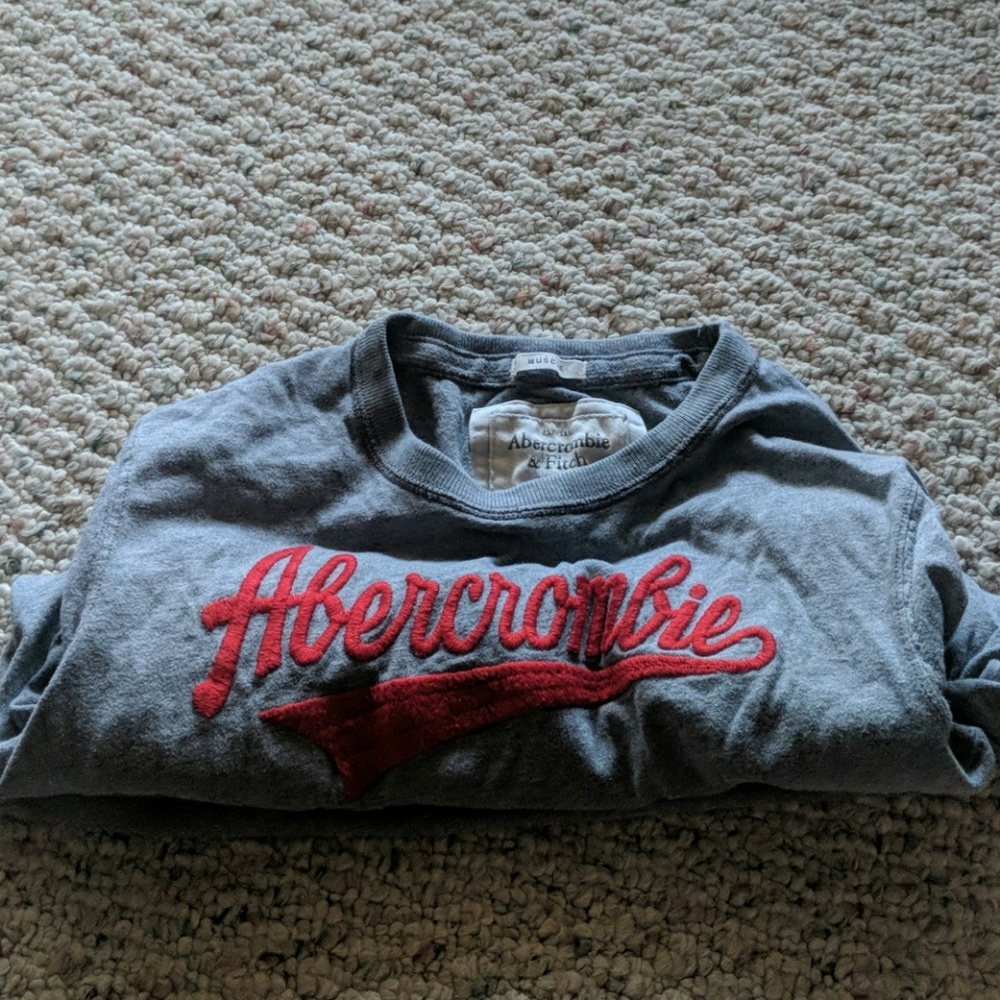 Abercrombie and Fitch Mens Muscle Tee Medium Gray